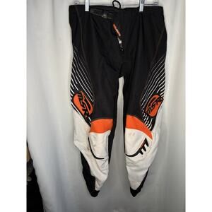 MSR Axxis Pants Raciing Mens 38 Motocross/ATV White Orange Black Adjustable